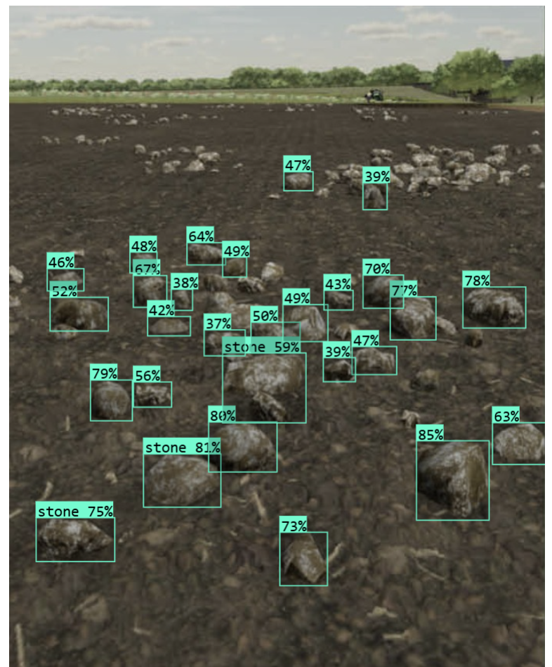 StoneGuard - Drill mounted AI technology detecting rocks in field